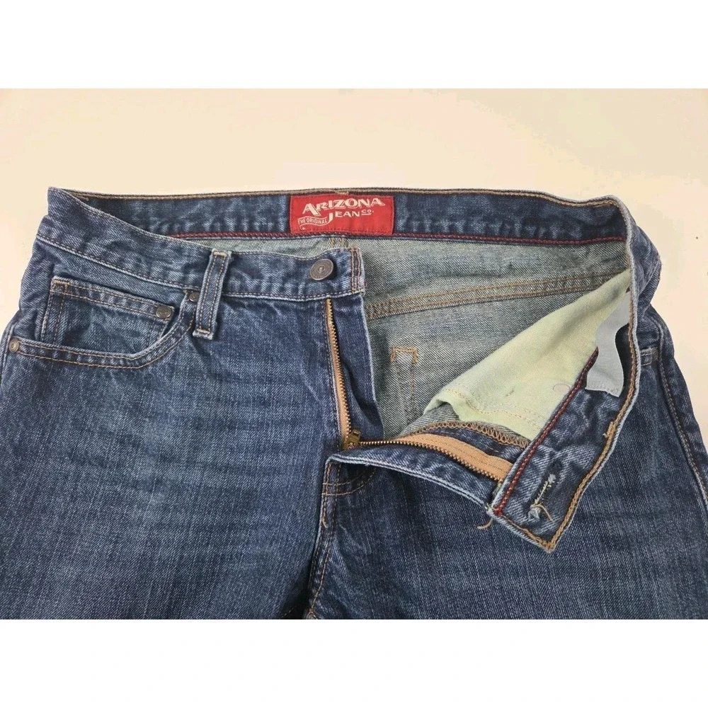 Arizona Vintage Men's Relaxed Straight Distressed 100% Cotton Blue Jeans 30 x 30